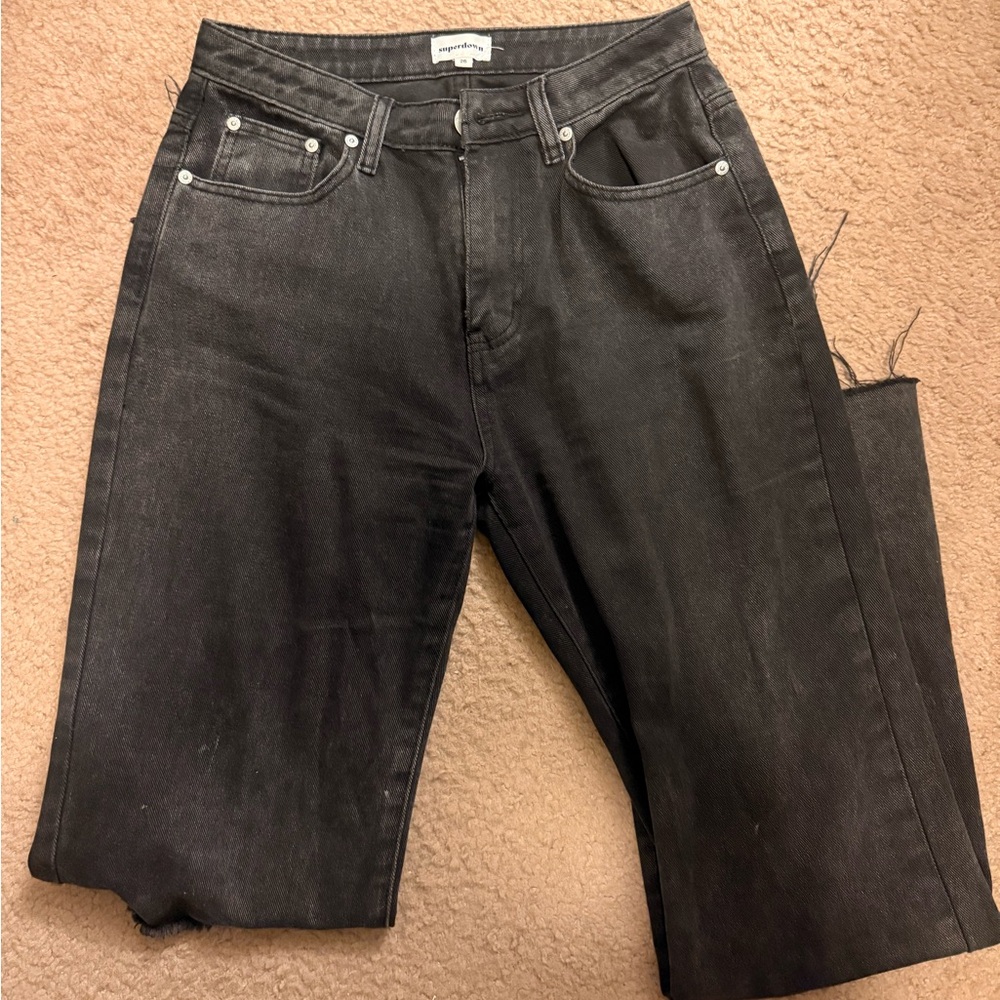 Superdown women’s size 26 Black Straight Jeans